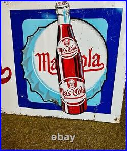 Original Ma's Embossed Cola SST Sign. 28x12. Good Cond. Great Colors