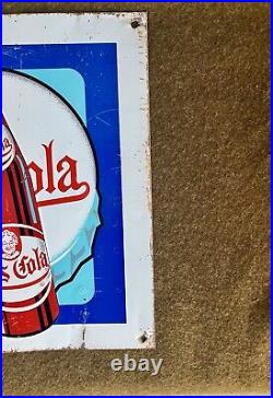 Original Ma's Embossed Cola SST Sign. 28x12. Good Cond. Great Colors