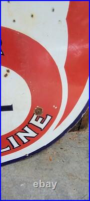 Original Porcelain Double Sided Standard Motor Oil Polarine Sign