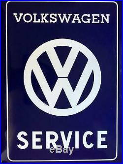 Original VW Enamel Sign Porcelain Service Vintage 1960s Volkswagen Dealership