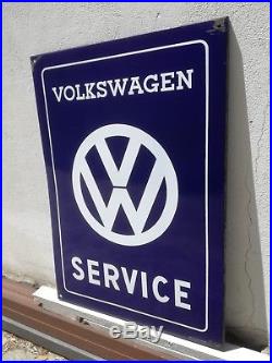 Original VW Enamel Sign Porcelain Service Vintage VOLKSWAGEN 1960s Old NOS