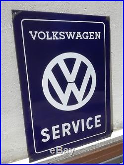 Original VW Enamel Sign Porcelain Service Vintage VOLKSWAGEN 1960s Old NOS