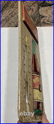 Original Vintage 1950's ROYAL CROWN RC COLA Tin Embossed Bottle Thermometer Sign