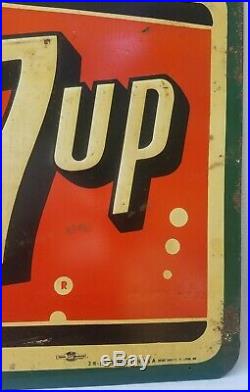 Original Vintage 1953 7upFresh Up with 7up Stout Sign