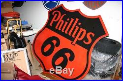 Original Vintage 1956 Phillips 66 Porcelain Sign 70 Oil & Gas Advertising Sign