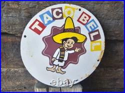 Original Vintage 1962 Taco Bell Porcelain Sign 12