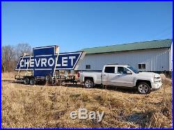 Original Vintage Chevrolet Dealership Huge Porcelain Neon Sign Museum Quality