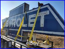 Original Vintage Chevrolet Dealership Huge Porcelain Neon Sign Museum Quality