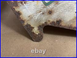 Original Vintage Coca Cola Metal Flange Sign