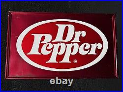 Original Vintage Dr Pepper Sign Soda Advertising Metal Sign Pop Cola