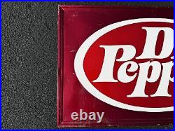 Original Vintage Dr Pepper Sign Soda Advertising Metal Sign Pop Cola