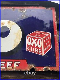 Original Vintage Enamel Sign OXO Enamel Sign The Strength Of Beef Genuine