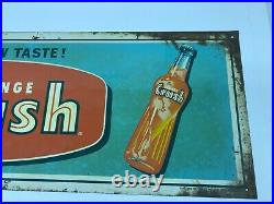Original Vintage Orange Crush Metal Soda Pop Sign RARE