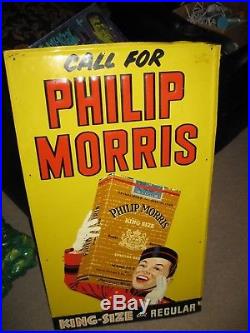 Original Vintage Philip Morris Tobacco Advertising Sign