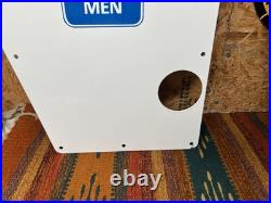 Original Vintage Porcelain Sign Restroom Ladies Men Door Knob NOS Double Sided