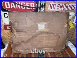 Original Vintage Porcelain Sign Restroom Ladies Men Door Knob NOS Double Sided