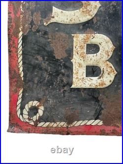 Original Vintage Ranch Style Beans Tin Advertising Sign Texas Patina & Rust Original Vintage Ranch Style Beans Tin Advertising Sign Texas Patina & Rust