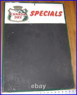 Original Vintage Soda Sign Canada Dry Ginger Ale Specials Menu Board