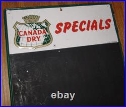 Original Vintage Soda Sign Canada Dry Ginger Ale Specials Menu Board