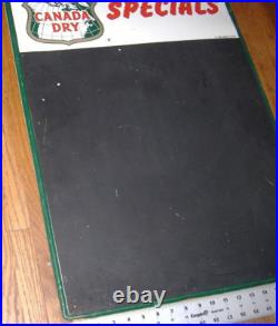 Original Vintage Soda Sign Canada Dry Ginger Ale Specials Menu Board Original Vintage Soda Sign Canada Dry Ginger Ale Specials Menu Board