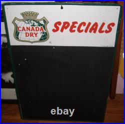 Original Vintage Soda Sign Canada Dry Ginger Ale Specials Menu Board