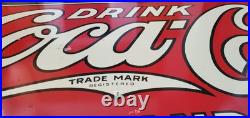 Originql Vintage Coca-Cola Drink Sign Delicious and Refreshing Display 37x12 Originql Vintage Coca-Cola Drink Sign Delicious and Refreshing Display 37x12