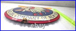 PEERLESS 12x 12 VINTAGE GENUINE PORCELAIN SIGN PUMP PLATE GAS STATION OIL