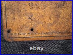 PRARIE FARMER SIGN Antique Wisconsin Barn Find Wonderfully Worn Original