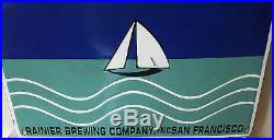 Pacific Lager Heavy Porcelain Sign/vintage/rainier Brewing Co