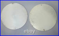 Pair of Genuine vintage French Street Signs 1980s no parking do not enter 30cm