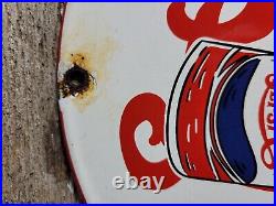 Pepsi Cola Vintage Porcelain Sign Carbonated Beverage Soda Soft Drink Pop Store