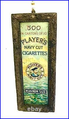 Players Navy cut tin sign advertising garage enamel mancave vintage retro indust