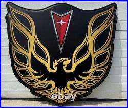 Pontiac Firebird Trans Am Hood Sign 35 Vintage Style Wall Decor Black Pontiac Firebird Trans Am Hood Sign 35 Vintage Style Wall Decor Black