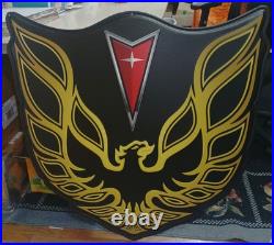 Pontiac Firebird Trans Am Hood Sign 35 Vintage Style Wall Decor Black Pontiac Firebird Trans Am Hood Sign 35 Vintage Style Wall Decor Black