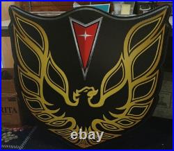 Pontiac Firebird Trans Am Hood Sign 35 Vintage Style Wall Decor Black Pontiac Firebird Trans Am Hood Sign 35 Vintage Style Wall Decor Black