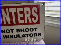 Porcelain hunting sign vintage 22×10