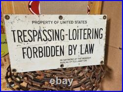 Porcelain no trespassing sign vintage 18×10 Porcelain no trespassing sign vintage 18×10
