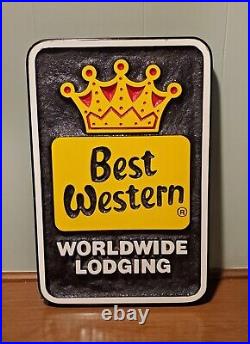RARE 1982 Vintage Best Western advertising Sign from hotel worldwide lodging