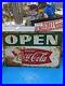 RARE-Vintage-1950s-Coca-Cola-Sign-2-Sided-Open-Close-01-bl