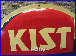 RARE Vintage 1958 Kist Orange Drink Dome Shaped Sign Button Antique Cola 9532