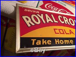 RARE Vintage Antique Royal Crown Cola Tin Non Porcelain Bottle Sign Nehi Co