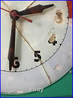 RARE Vintage Century Tires Gas Station Advertising 15 1/2 Sign Clock in Metal