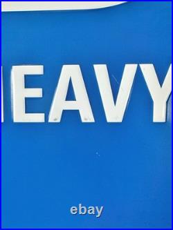 RARE Vintage Chevron Delo Heavy Duty Motor Oil Embossed Square Large Sign 36 RARE Vintage Chevron Delo Heavy Duty Motor Oil Embossed Square Large Sign 36