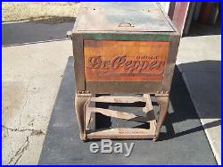 RARE Vintage Dr. Pepper ice chest or cooler VERY EARLY rarely seen! Machine