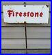 RARE-Vintage-Firestone-Tires-Spinner-Advertising-Sign-Oil-Gas-Pump-Topper-2-Side-01-zkj