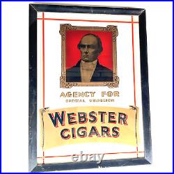 RARE Vintage Glass Reverse Painted Cigar Store General Store Advertising Sign