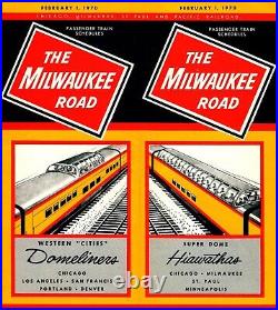 RARE Vintage Old Olympian HIAWATHA Milwaukee Railroad Painted Sign, 1950s