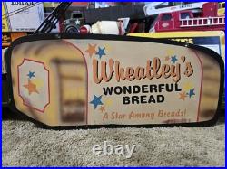 RARE Vintage Wheatleys Wonderful Bread Sign RARE Vintage Wheatleys Wonderful Bread Sign