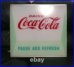 RARE Vintage1960s Coca-Cola Pause and Refresh Light-up Diner Sign