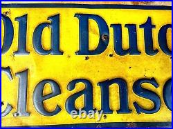 Rare Antique Old Dutch Cleanser Vintage Advertising Tin Sign General Store